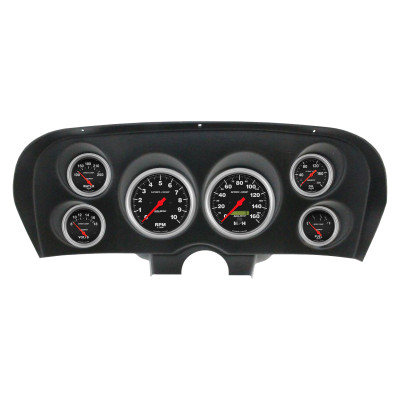 Autometer Sport-Comp Direct Fit Dash Kit 69-70 Ford Mustang (2 x 5in. / 4 x 2-5/8in.) - 2936-11 Photo - Primary