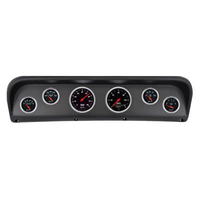 Autometer Designer Black Direct Fit Dash Kit 67-72 Ford F100 (2 x 3-3/8in. / 4 x 2-1/16in.) - 2938-06 Photo - Primary