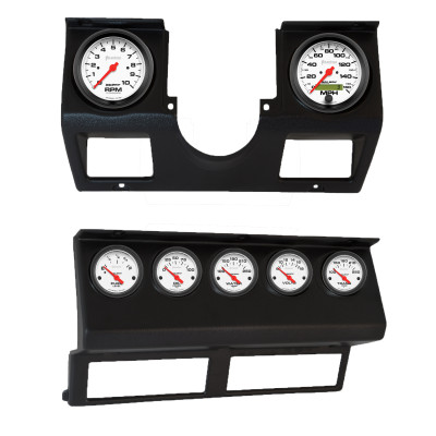 Autometer Phantom Direct Fit Dash Kit 87-96 Jeep Wrangler YJ (Tach/MPH/FL/OilP/WTMP/VLT/TRNS) - 7040-09 Photo - Primary