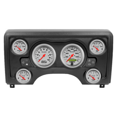 Autometer Ultra-Lite Direct Fit Dash Kit 97-06 Jeep TJ (2 x 3-3/8in. / 4 x 2-1/16in.) - 90011-13 Photo - Primary