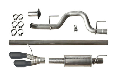 Roush 10-14 Ford F-150 / Raptor 6.2L Side Exit Black Tip Cat Back Exhaust - 421711-BLK Photo - Primary
