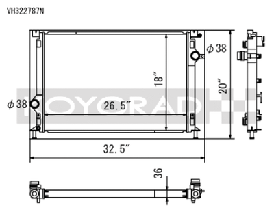 Koyo 13-17 Ford Focus ST 2.0L I4 Turbo Racing Radiator - VH322787N Photo - Primary