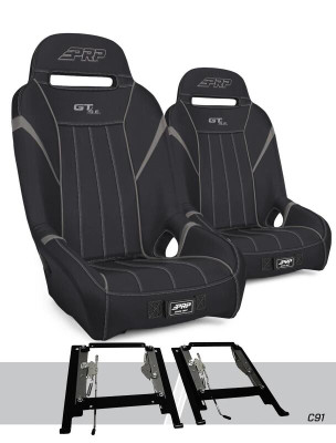 PRP GT3 Suspension Seats Kit for Can-Am Maverick X3 (Pair) - Black & Gray - A7301-PORXP-C86-203 Photo - Primary