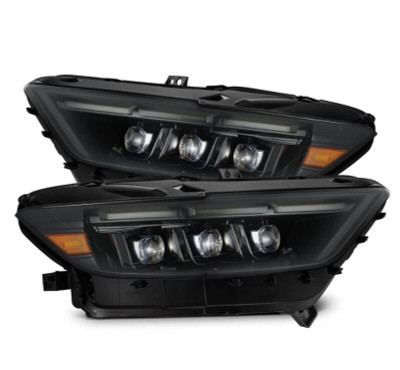 AlphaRex 15-17 Ford Mustang NOVA LED Proj Headlights Alpha Black w/Activ Light/Seq Signal/Switch DRL - 880261 Photo - Primary