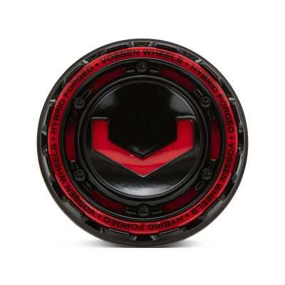 Vossen Billet Modular Cap - Small - Gloss Black w/ Red Insert - CAP-MBC-SM-GB Photo - Primary