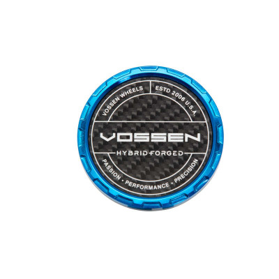 Vossen HF Carbon Billet Sport Cap 2.0 - Large (VHFL) - Transparent Blue - Twill Weave (Gloss) - CAPBSC2-LG-HF-BL-W Photo - Primary