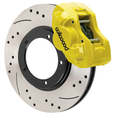 Wilwood 75-83 Porsche 911 D45 11.10in. Front Brake Kit w/ Flex Lines - Drilled Rotors (Yellow) - 140-17653-DY Photo - Primary