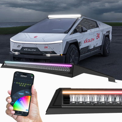 XK Glow Tesla Cybertruck XKmax 50in Roof LED Off-Road Light Bar w/ RGBW Chasing DRL & App Control - MX-CTLB User 1