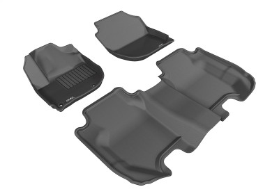 3D MAXpider 2015-2020 Honda Fit Kagu 1st & 2nd Row Floormats - Black - L1HD05501509 Photo - Primary