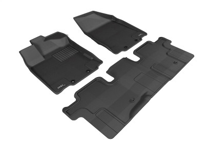 3D MAXpider 2013-2020 Infiniti QX60/JX Kagu 1st & 2nd Row Floormats - Black - L1IN01101509 Photo - Primary