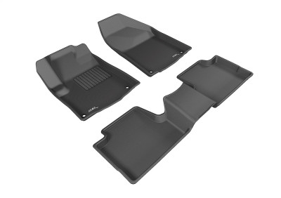 3D MAXpider 2014-2015 Jeep Cherokee Kagu 1st & 2nd Row Floormats - Black - L1JP01001509 Photo - Primary