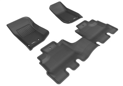 3D MAXpider 2014-2018 Jeep Wrangler JK Unlimited Kagu 1st & 2nd Row Floormats - Black - L1JP01101509 Photo - Primary