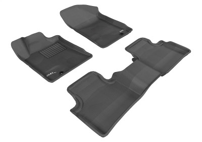 3D MAXpider 2009-2014 Nissan Maxima Kagu 1st & 2nd Row Floormats - Black - L1NS03001509 Photo - Primary