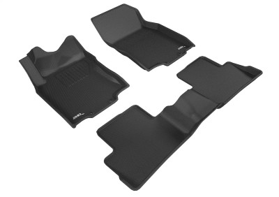 3D MAXpider 2017-2019 Nissan Rogue Sport Kagu 1st & 2nd Row Floormats - Black - L1NS10501509 Photo - Primary
