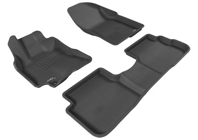 3D MAXpider 2009-2013 Toyota Matrix Kagu 1st & 2nd Row Floormats - Black - L1TY08501509 Photo - Primary