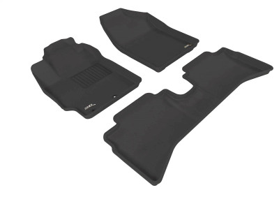 3D MAXpider 2012-2015 Toyota Prius C Kagu 1st & 2nd Row Floormats - Black - L1TY09501509 Photo - Primary