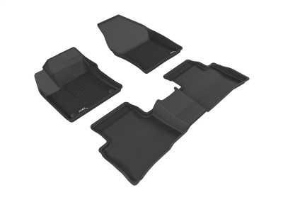 3D MAXpider 2016-2020 Toyota Prius/Prius Prime Kagu 1st & 2nd Row Floormats - Black - L1TY20901509 Photo - Primary