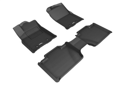 3D MAXpider 2018-2020 Toyota Tacoma Access Cab Kagu 1st & 2nd Row Floormats - Black - L1TY24901509 Photo - Primary