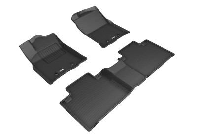 3D MAXpider 2018-2020 Toyota Tacoma Access Cab Kagu 1st & 2nd Row Floormats - Black - L1TY25001509 Photo - Primary