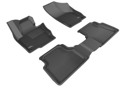 3D MAXpider 2009-2019 Volkswagen Tiguan/Tiguan Limited Kagu 1st & 2nd Row Floormats - Black - L1VW02101509 Photo - Primary