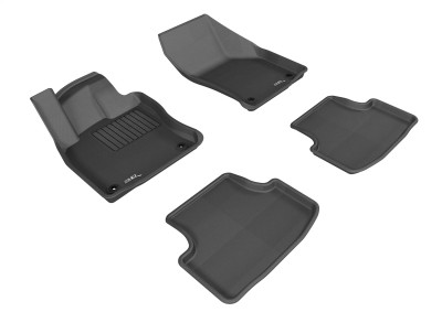 3D MAXpider 2015-2018 Volkswagen Golf Kagu 1st & 2nd Row Floormats - Black - L1VW05001509 Photo - Primary