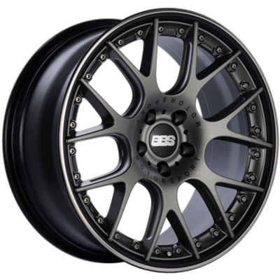 BBS CH-RII 21x9.5 5x112 ET30 PFS Platinum Center Black Rim SS Rim Protector Wheel w/Motorsport Etch - CH614PBPO-MTSP Photo - Primary