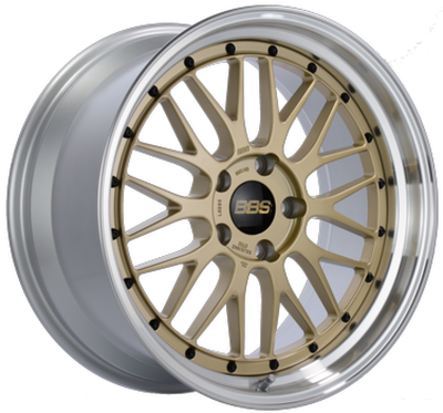 BBS LM 19x10 5x120 ET37 Gold Center / Diamond Cut Lip Wheel -82mm PFS/Clip Required - LM404GPK Photo - Primary
