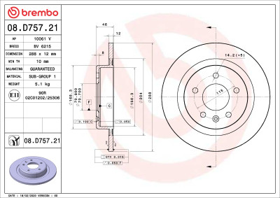 Brembo OE 19-21 ChevyEquinox/19-21 Malibu/20-21 GMC Terrain Friction Brake Disc - 08.D757.21 User 1
