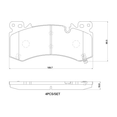 Brembo OE 21-24 Cadillac Escalade/Suburban/23-24 Chevy Silverado 1500 Ceramic Brake Pad - Front - P10101N User 1