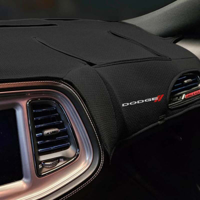 Covercraft 08-14 Dodge Challenger Limited Edition Custom Dash Cover with Dodge Logo - 61834FE11-00-25 Photo - Primary