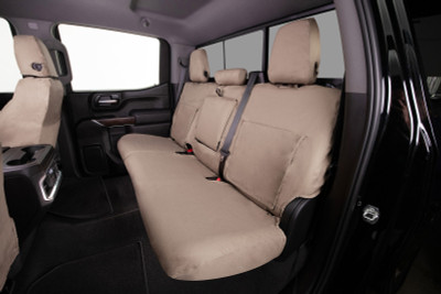 Covercraft 10-13 GMC or Polycotton SeatSaver Custom Front Row Seat Covers - Taupe - SS3414PCTP Photo - out of package
