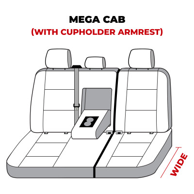 Covercraft 10-21 Dodge Ram Polycotton SeatSaver Custom Second Row Seat Covers - Grey - SS8363PCGY Photo - out of package