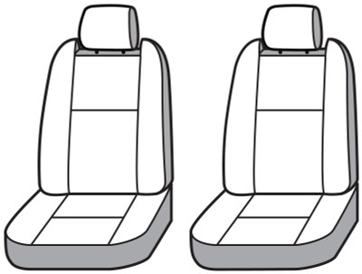 Covercraft 22-23 GMC Hummer Carhartt Super Dux SeatSaver Custom Front Row Seat Covers - Black - SSC2596COBK Photo - out of package