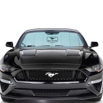 Covercraft 15-23 Ford Mustang Coupe Convertible UVS100 Sunscreen w Mustang 60 Yr Logo - UFM11573FD60SV Photo - Primary