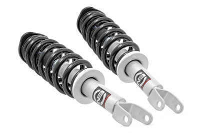 Upgrade Your Ride Without Sacrificing Comfort: Transform your truck's performance while keeping that smooth, factory-like ride you love. Rough Country's Performance N3 Struts are nitrogen gas charged and pre-loaded with coils, making installation a breeze - no spring compressor needed. Enjoy a hassle-free, bolt-on setup that gets you back on the road or trail in no time.Built for Performance, Tuned for Precision: These struts feature velocity-sensitive, precision-tuned valving for your specific application, offering infinitely variable damping that automatically adapts to changing road conditions. The result? Consistent, reliable performance whether you're cruising city streets or navigating rugged terrain.Maximum Control. Minimal Wear: With an oversized 1 3/8-inch bore, these struts deliver increased fluid capacity and faster shock response. The low-friction shock oil ensures smooth damping while reducing internal wear, and the hardened, chrome-plated piston rod offers superior corrosion resistance. Add in the leak-proof piston seal, and you've got a setup built to last.Style That Performs: The sleek silver powder coat finish adds a clean, high-end look to your build while providing corrosion resistance that holds up in any environment. And with improved road grip and enhanced tire-to-surface contact, you'll feel the difference in stability and control from the first mile.Confidence in Every Ride: Designed to perfectly match your lift kit, these struts deliver OE-style handling and responsiveness with no compromise in comfort. Plus, they're backed by Rough Country's 3-Year Limited Warranty - because performance should come with peace of mind.