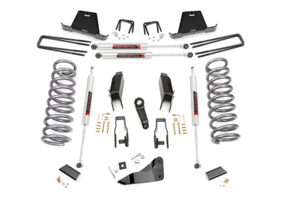 Ready to take your ride to the next level? Our 5" suspension lift kit is designed for ultimate off-road performance delivering a seamless ride on highways and exceptional control on rough terrainΓÇöno adjustments needed.Increased Ground Clearance: Gain the ability to clear obstacles with ease, enhancing your off-road capabilities.Maintains Factory Steering Angles: Enjoy smooth handling and precise control no matter where the road takes you.Works with Factory 17" and 20" Wheels: Keep your wheels, save on upgrades, and enjoy a hassle-free installation.Control Arm Drop Brackets: Experience improved ride quality and drivability with a reduced control arm angle, making your off-road adventures smoother.Track Bar Bracket: Keep the front axle centered for optimal stability, preventing steering issues.Fabricated Blocks: Durable, stronger, and longer-lasting than cast blocks, providing reliable performance for the long haul.Configurable Shock Options: Customize your ride with your choice of nitrogen-charged N3, V2 Monotube, or M1 Monotube shocksΓÇötailored to your preferences!This kit is engineered to perfection, with our Control Arm Drop Bracket System that improves driveline geometry by eliminating the steep angles typically found on 5" and larger kits. This solution, combined with our heavy-duty drop brackets, ensures a smoother ride and better caster angle for improved drivability. Whether you're hitting the trails or cruising on the highway, this kit gives you the control and comfort you need.