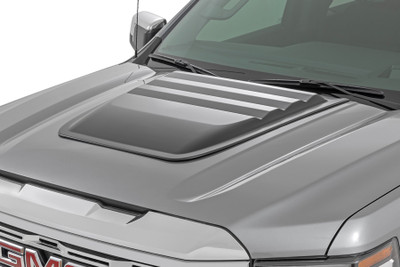 Tired of blending in with the crowd? Your GMC Sierra 1500 deserves to turn heads and command respect on and off the road. The Rough Country Hood Scoop is the perfect solution to elevate your truckΓÇÖs look from stock to stunning. This hood scoop doesnΓÇÖt just look meanΓÇöitΓÇÖs meticulously engineered to fit your Sierra 1500 like a glove, ensuring that every contour and curve aligns perfectly. This hood scoop is your ticket to a bolder, more impressive look that leaves a lasting impression.Ready for the best part? Installing this bad boy is a breeze! Choose from Matte Black, Gloss Black, or Paint-to-Code to match your truckΓÇÖs vibe. ItΓÇÖs built to withstand whatever Mother Nature throws your way, from dusty desert trails to muddy backwoods adventures. Get your Rough Country Hood Scoop today and give your Sierra the attitude it deserves.