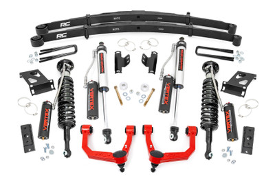 Upgrade with Easy Installation: Rough Country's 3.5-inch Bolt-On Kit offers easy installation and aggressive good looks at an incredible value. Take your truck to new heights with this excellent option for the second/thrid generation Toyota Tacoma. This kit features a set of high-quality, lightweight, forged aluminum Upper Control Arms designed to make alignment adjustments easier with durable rubber bushings. These arms promote a factory-like geometry by keeping the ball joint at optimum angles after lifting, allowing for an improved range of motion with less stress, wear, and tear.Boost Off-Road Performance and Customize Your Ride: This 3.5-inch lift kit raises your vehicle's clearance, giving you better off-road capability and smoother performance over obstacles. For a truly personalized experience, this all-inclusive kit is fully configurable with a variety of shock and strut options. Choose from Rough Country's nitrogen-charged N3's or the premium Vertex reservoir for the perfect ride quality tailored to your needs. Plus, Rough Country's rear springs minimize axle wrap, enhancing vehicle stability and durability while maintaining superior comfort and handling, preserving your vehicle's original ride feel.Customize Your Ride: This all-inclusive kit is fully configurable with all shock/strut options, allowing you to choose from Rough Country's nitrogen-charged N3's or the premium Vertex reservoir for the perfect ride quality tailored to your needs. Additionally, Rough Country's rear springs minimize axle wrap, enhancing overall vehicle stability and durability for a more controlled ride. It's the perfect replacement for worn-out factory springs while preserving superior comfort and handling, maintaining your vehicle's original ride feel.Achieve the Perfect Stance: Once installed, this kit gives your truck a balanced, aggressive stance, leveling the front with the rear for a more commanding look. Installation is quick and hassle-free with no cutting or welding required, allowing you to get back on the road faster. Compared to other kits on the market, installation is straightforward and can be completed with common tools in a home garage. Best of all, this kit features Rough Country's Limited Lifetime Replacement Warranty, providing long-lasting durability.
