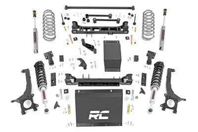 Superior Lift Solution. Looking to add some serious attitude to your Toyota 4Runner? Rough Country's 4.5-Inch Lift Kit is just what you need. This lift kit gives your 4Runner a meaner, lifted, and level stance while providing a smooth ride for unmatched highway and trail performance. It also adds room for larger wheels and tires, so you can make your truck stand out from the crowd. With excellent ride quality and handling characteristics on the road, this lift kit is the perfect way to take your Toyota to the next level.\
High-Quality Construction. Rough Country's 4.5-Inch Lift Kit for the 2015-2020 Toyota 4Runner makes it easy to gain that much-needed ground clearance and run up to a 33" tire for that aggressive look you want! Designed to provide excellent ride quality width and factory alignment specs, this kit boasts premium components, giving you a higher quality lift on your 4Runner. The high-quality components and innovative design provide the strength, stability, and up-travel you need to conquer almost any terrain.\
Installation and Warranty. Our 4.5-Inch Lift Kit is his all-inclusive kit is a total transformation for your SUV, with durable lifted knuckles, protective skid plate, and all the brackets and hardware needed to set your SUV to a factory-like geometry while providing additional ground clearance.  When you purchase a Rough Country product, you get more than a great product at an affordable price. You also get peace of mind knowing that your purchase comes with a limited lifetime replacement warranty for manufacturer defects. With Rough Country's industry-leading warranty, you can be sure that your Rough Country lift kit is protected from structural and workmanship damage after the date of purchase.