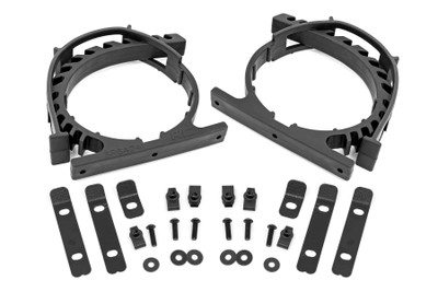 If you're looking for a way to securely transport your gear, look no further than Rough Country's Universal Rubber Clamp Kits. These adjustable, jaw-style clamps are perfect for holding shovels, axes, hoses, and other tools, and can be mounted horizontally or vertically to your vehicle, trailer, UTV, garage wall, or any other flat surface. They're made with durable rubber that can withstand heat, cold, and UV rays, so you know your gear will be safe no matter what the weather is like. Plus, they're easy to install with bolts or screws (sold separately). Order your Universal Rubber Clamp Kit today and rest easy knowing your gear is in good hands with Rough Country.