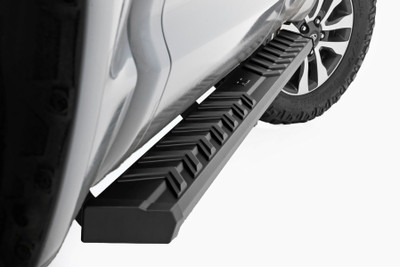 Ease of Access: Step into your vehicle with confidence using Rough Country's BA2 Running Board Side Steps. Designed for both form and function, these heavy-duty steel side steps offer a wide 5-inch stepping area, providing a secure and stable footing. A must-have for lifted applications, these steps enhance your vehicle's accessibility while delivering a rugged, off-road-ready look.Heavy-Duty Construction: Built to last, Rough Country's BA2 Running Board Side Steps feature a durable steel construction with a textured powder-coated finish for superior corrosion resistance. The integrated nonslip stepping surface ensures maximum traction, even in wet or muddy conditions. Engineered to support up to 500 lbs., these steps are as strong as they are stylish.Hassle-Free Installation: Get back on the road quickly with a no-drill, bolt-on installation. Designed for a precision fit, these running boards install easily using standard hand tools in approximately 1-2 hours. No cutting, drilling, or modifications required - just a seamless upgrade for your truck or SUV.Built for Lifted Rides: Whether you're driving a lifted truck or SUV, these side steps provide a sleek, functional upgrade that complements your vehicle's rugged stance. Their aggressive design enhances both style and accessibility, making them the perfect addition for off-road enthusiasts and daily drivers alike.5-Year Limited Warranty: Rough Country backs these BA2 Running Board Side Steps with a 5-year limited warranty, protecting against structural and workmanship defects. Drive with confidence knowing your investment is covered for years to come.