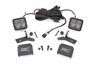 COMMAND THE DARK with Rough CountryΓÇÖs Jeep┬á2in LED Lower Windshield Kit! This all-inclusive kit comes with everything you need to upgrade your Jeep┬áwith a pair of Rough CountryΓÇÖs 2in LED cubes!This setup allows you to run a set of 2in LED cubes at the base of your windshield for a commanding presence and military Jeep feel! The discreet, easy-to-install mounting system allows you to keep the 2in cubes tucked in nicely along the front-end for optimum, forward-facing illumination that doesnΓÇÖt obscure visibility from inside the cab.Rough CountryΓÇÖs 2in LED Cubes feature an impressive 2,880 lumens and 36 watts of lighting power and is available in your choice of Chrome-Series or Black-Series LED for the style that suits your build the best! Each Rough Country LED light bar is IP67 Waterproof and includes a premium, braided wiring harness with in-line fuse and on/off switch.This easy-to-install kit features a 100% bolt-on installation procedure, with no need for cutting or drilling on your brand new Jeep! Includes Rough CountryΓÇÖs 3-year LED warranty and lifetime mounting bracket warranty!