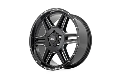 Looking to add a touch of cutting-edge style to your ride? Rough Country's Series 92 wheel is a great way to improve the look of your vehicle and update your wheels! These wheels feature a unique 6- double-spoke and exposed lugs that make it perfect for that rugged look. In addition, the gloss black with milled accents finish creates a true one-of-a-kind look. So, if you're looking to make a statement, these are the wheels for you!\
Rugged and Durable.ΓÇ»The Series 92 is a unique wheel that will have all eyes on your vehicle. Each wheel is made from single-piece aluminum for maximum strength and lightness. Plus, it includes our signature Rough Country black center cap. With our limited lifetime warranty, you can gear up and hit the open road with confidence, knowing that our wheels can handle anything that comes your way.