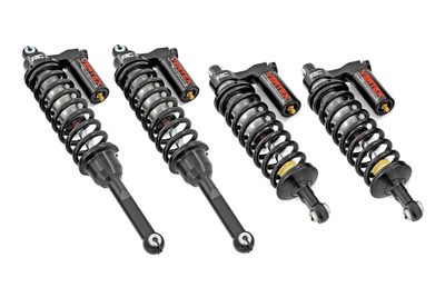 Outstanding Ride Quality.ΓÇ»The Vertex Coilover Shocks for Polaris Ranger provides the ultimate in off-road performance. With 16-stage adjustable damping, these shocks can be easily dialed in to give the perfect amount of support and stability. The adjustable coilover design provides 0-2 inches of lift, making it easy to get the right amount of clearance for your specific needs. Plus, the 3-stage seal system keeps out dirt and debris while the rubber bump stop ensures improved stability. So whether you're hitting the trails or blazing your own path, the Vertex Coilover Shocks for Polaris Ranger will give you the performance you need.Built to Withstand. These shocks are made to provide ultimate performance and comfort, with a monotube design that's nitrogen-charged for optimal damping sensitivity. The 16mm chrome-hardened piston rod and 52mm honed steel body are tough to handle anything you throw at them, while the zinc plate finish with a double clear coat protects against corrosion. And for easy height adjustment, we've included a spanner wrench.Installation and Warranty. Get your Polaris Ranger ready for the toughest terrain with Rough Country's high-quality Vertex Coilover Shocks. This suspension upgrade comes with everything you need for a quick and easy installation and can be installed in as little as 2-3 hours. Rough Country's Vertex Shocks are backed with a three-year replacement warranty towards manufacturer defects. As such, the product is protected from structural and workmanship damage after the date of purchase. With our industry-leading warranty, give yourself peace of mind when using Rough Country's products!