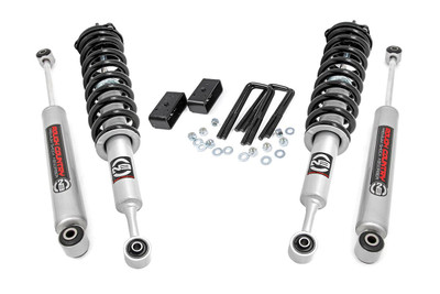 Superior Lift Solution. Looking to add some serious attitude to your Toyota Hilux? Rough Country's 2-Inch Lift Kit is just what you need. This lift kit gives your Hilux a meaner, lifted, and level stance while providing a smooth ride for unmatched highway and trail performance. It also adds room for larger wheels and tires, so you can make your truck stand out from the crowd. With excellent ride quality and handling characteristics on the road, this lift kit is the perfect way to take your Tundra to the next level.\
High-Quality Construction. Rough Country's 2-Inch Lift Kit for the 2006-2020 Toyota Hilux makes it easy to gain that much-needed ground clearance for that aggressive look you want! Designed to provide excellent ride quality width and factory alignment specs, this kit boasts premium components, giving you a higher quality lift on your Hilux. The high-quality components and innovative design provide the strength, stability, and up-travel you need to conquer almost any terrain.\
Installation and Warranty. Our 2-Inch Lift Kit includes all the components you need for installation, including front struts, rear lift blocks, and rear shocks. When you purchase a Rough Country product, you get more than a great product at an affordable price. You also get peace of mind knowing that your purchase comes with a limited lifetime replacement warranty for manufacturer defects. With Rough Country's industry-leading warranty, you can be sure that your Rough Country lift kit is protected from structural and workmanship damage after the date of purchase.