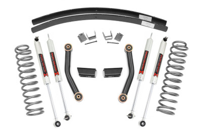 This all inclusive lift kit features everything you need to hit the ground running, with an exciting upgrade to our previous design. This kit now features our new Nitrogen charged N3 shocks with custom 10 stage variable valving. With this redesigned lift, you'll be paired up with the most versatile shocks on the market - balanced for performance on and off-road and custom tuned for this application. This lift also ships with a set of lifted coil springs, which help level the vehicle while providing enough clearance to run up to 31" tires. Standard, this kit ships with rear add-a-leaf springs, or upgrade to a full set of new, lifted leaf springs for $264 and bring new life into your rear suspension.