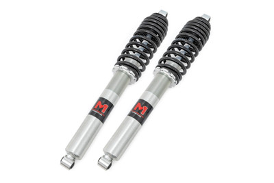 Improved Stance, Balance, and Handling.ΓÇ»If you want to improve your Polaris Ranger's on-road performance and off-road capabilities, Rough Country's M1 Coilovers are the way to go. Our M1 Coilovers help stabilize your vehicle's movements, enhancing control when you turn, brake, accelerate or ride over uneven road surfaces. As an adjustable ride height shock, these M1ΓÇÖs keep your suspension from overextending, providing a more consistent ride. Made for rugged off-road performance, our M1 monotube shocks have a 46mm digressive piston for a more stable ride, preserving the smooth ride quality you need.\
Quality Construction.ΓÇ»Rough Country's M1 Coilovers have been engineered to give you the most reliable performance, increased driving comfort, and all-around performance for your UTV. Made from 2" seamless extruded tubing and feature durable vulcanized natural rubber bushings. They're also zinc plated for resistance against the elements. Plus, they're adjustable in height. Utilizing multiple grooves in the shock body the spring perch can be raised or lowered to achieve additional height or simply function as a  stock height replacement. So whether you're looking to add a little extra clearance for off-roading or just want your ride to sit a little higher, our M1 Coilovers are the perfect solution.\
Installation and Warranty. This bolt-on installation requires just basic tools and about 2-3 hours to complete. Our M1 Coilover Kit is backed with a three year replacement warranty towards manufacturer defects. As such, the product is protected from structural and workmanship damage after the date of purchase. With our industry-leading warranty, give yourself peace of mind when using Rough Country's products!