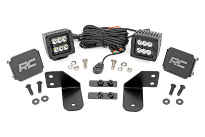 Light up the trails. Equip your Polaris Ranger with Rough Country's incredibly powerful Cree LED light cubes. This handy solution includes everything you need to upgrade your Polaris UTV with of 2-inch or 3-inch LED light cubes at the back of the cab for outstanding illumination.\
Impressive Illumination. Rough Country's Rear-Facing LED Kit offers multiple options to equip your vehicle with the much-needed lighting that you desire. With up to 13,500 lumens and 140 watts of high-intensity CREE LED output, youΓÇÖre sure to have plenty of LED power. Take your pick of our black-series 2-inch LED Cube or our 3-inch Wide Angle LED Cube! These all-weather lights feature a durable, IP67 Waterproof, die-cast aluminum housing and include a premium wiring harness with a toggle switch and in-line fuse.\
Installation. With a 100% bolt-on installation procedure, installing this LED Kit couldn't be easier. With an estimated timeframe of 1-2 hours this full kit can be installed at home using standard tools and can be completed efficiently and quickly!\
Limited Lifetime Replacement Warranty. Rough Country's Rear-Facing LED Kit┬áis backed with a lifetime replacement warranty towards manufacturer defects. As such, the product is protected from structural and workmanship damage after the date of purchase. With our industry-leading warranty give yourself peace of mind when using Rough Country's Suspension products!