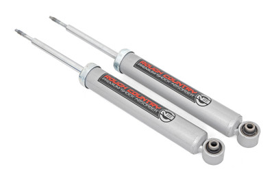 Experience superior ride quality on and off the road with Rough Country's premium N3 shocks!Enhanced Performance: Engineered with 10-stage variable valving, these shocks provide precise damping control for a smooth highway ride and confident off-road handling.Reliable Durability: The high-pressure nitrogen charge ensures consistent performance, while the durable 18mm chromed hardened piston rod resists corrosion and enhances longevity.Superior Cooling Efficiency: A robust 54mm shock body dissipates heat faster, preventing shock fade during intense use.Built to Last: With an impressive 36kN tensile strength, these shocks are designed to endure heavy impacts and challenging terrain.All-Weather Reliability: Military-spec fluid rated to -40 degrees celsius ensures dependable performance in extreme conditions.Smooth and Quiet Ride: Natural rubber bushings absorb vibrations and minimize road noise for improved comfort.Sleek and Durable Finish: Finished in an eye-catching metallic silver paint for added corrosion resistance and a stylish touch.Backed by Rough Country's 3-year Manufacturer's Warranty for peace of mind.