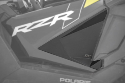 Are you fed up with Dirt, mud, and debris coming through the half-door of your RZR? Rough CountryΓÇÖs Lower Door Insert is a great solution that wonΓÇÖt break the bank. This innovative product completes the door by filling the missing lower half with a polypropylene injection panel. In no-time time you can have the coverage that a full door provides, ending the frustration of mud-filled floorboards.\
This easy-to-install panel kit comes with two polypropylene injection panels that are molded for a precise fit and feature a flat black finish to hold up in the harshest outdoor elements. The kit Simply attaches to the interior of the stock door using the factory equipment-making for a factory-like appearance!